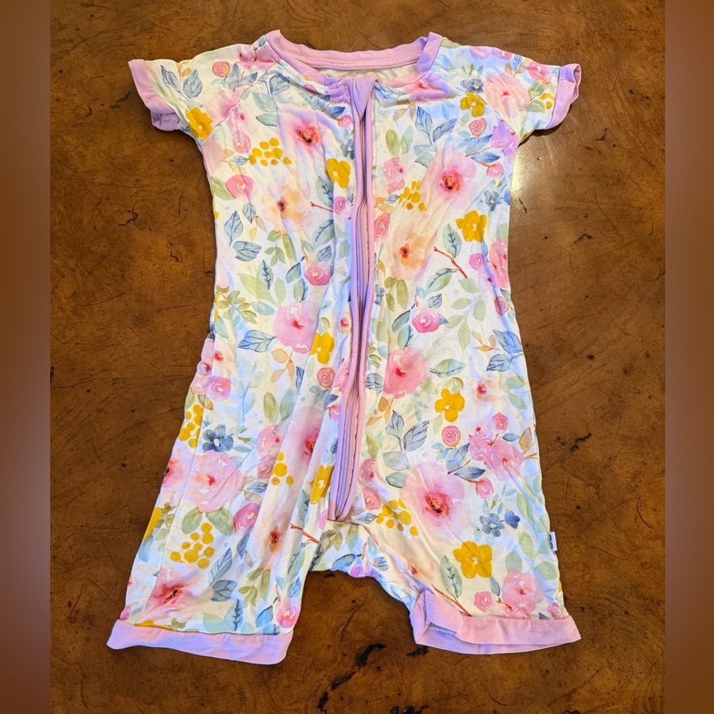 Little Sleepies Pastel Floral Zip Pajama